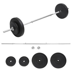 vidaXL Painonnostotanko levypainosarjalla 30 kg
