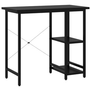 vidaXL Tietokonep&ouml;yt&auml; musta 80x40x72 cm MDF/metalli