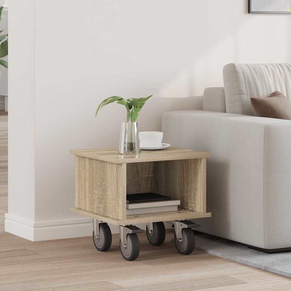 vidaXL TV-teline Sonoman tammi 37 x 35 x 35 cm Tekninen puu