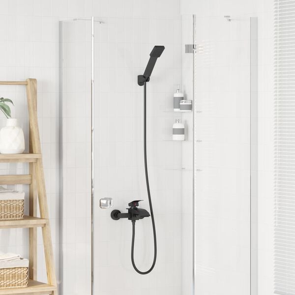 vidaXL Suihkupään sarja Musta G 1 / 2 tuumaa