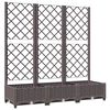vidaXL Puutarhan istutuslaatikko s&auml;leik&ouml;ll&auml; ruskea 120x40x121,5 cm PP