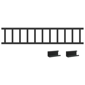 vidaXL Katto lumivahti Musta 100 x 2,5 x 20 cm Ter&auml;s