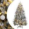 vidaXL Tekojoulukuusi saranoilla 300 LED-valoa ja joulupalloa 180 cm