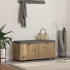 vidaXL Halli penkki tyynyll&auml; ovella Artisan tammi 100 x 38 x 46 cm