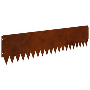 vidaXL Nurmireunus 10 kpl 103 x 25 cm Ter&auml;s Ruosteinen