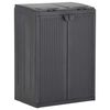 vidaXL Roskakori 2 ovella musta 65x45x88 cm PP