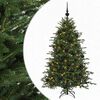 vidaXL Tekokuusi joulupalloilla 120 cm 150 LEDi&auml; L&auml;mpim&auml;n Valkoinen