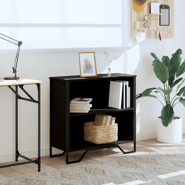 vidaXL Kirjahylly musta 80x31x74,5 cm tekninen puu