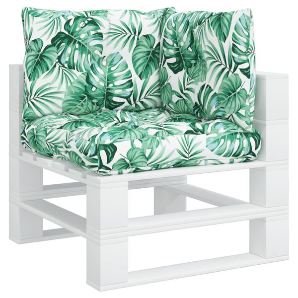 vidaXL Lavatyynyt 3 kpl lehtikuvioitu kangas