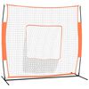 vidaXL Kannettava pes&auml;palloverkko oranssimusta 219x107x212 cm ter&auml;s/PES