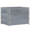 vidaXL Kuormalavan reunukset 3 kpl harmaa 80x60 cm t&auml;ysi m&auml;nty