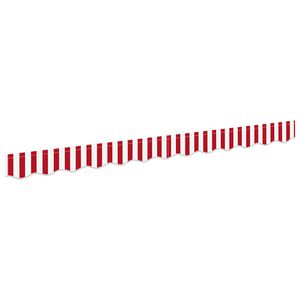 vidaXL Markiisin reunalista vaihto Punainen ja valkoinen 230 x 20 cm