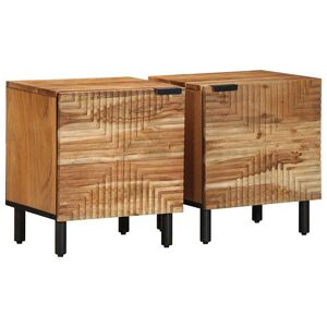 vidaXL Y&ouml;p&ouml;yd&auml;t 2 kpl 40x33x46 cm massiivipuu akaasia