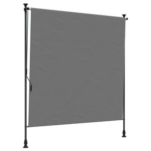 vidaXL Ulkorullaverho Vaaleanharmaa 100 x 270 cm