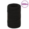 vidaXL Ty&ouml;k&ouml;ysi musta 2 mm 100 m polyesteri