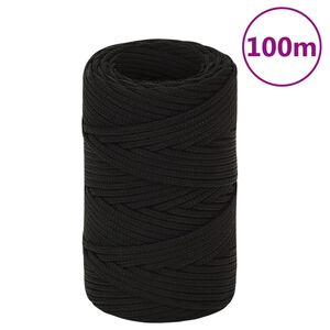 vidaXL Ty&ouml;k&ouml;ysi musta 2 mm 100 m polyesteri
