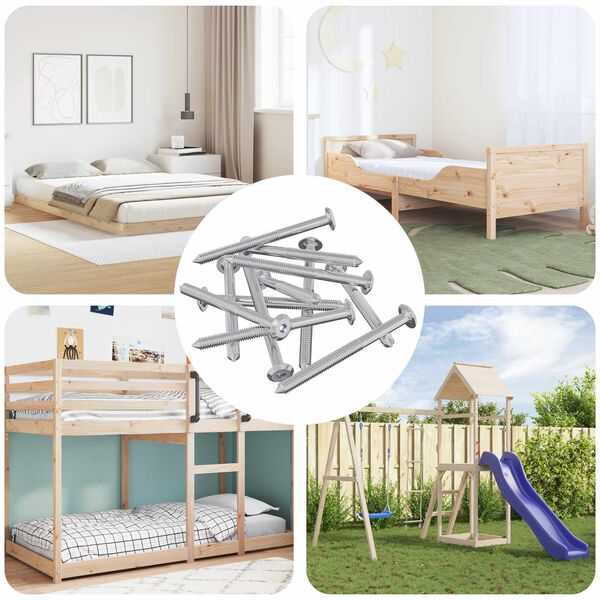 vidaXL Huonesiivousruuvit 1400 pcs Hopea Ter&auml;s