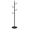vidaXL Naulakko musta 183 cm jauhemaalattu rauta