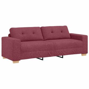 vidaXL 3-istuttava sohva Viininpunainen 220 cm kangas