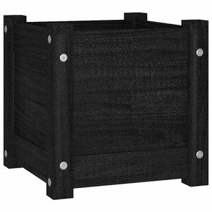 vidaXL Puutarhan kukkalaatikko musta 31x31x31 cm t&auml;ysi m&auml;nty