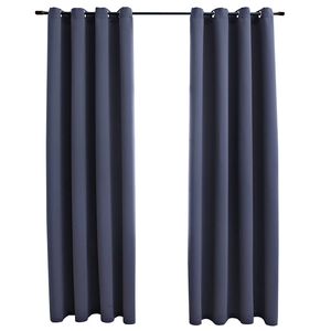 vidaXL Pimennysverhot metallirenkailla 2 kpl antrasiitti 140x175 cm