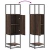 vidaXL Kaappi ruskea tammi 35,5x35x139 cm tekninen puu ja metalli