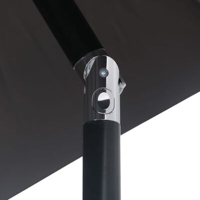 vidaXL Aurinkovarjo LED-valot terästanko 300 cm musta