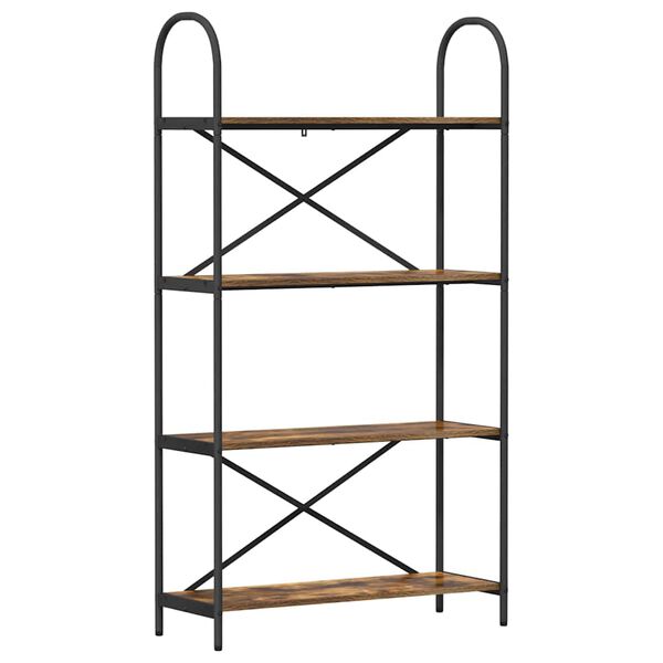 vidaXL Kirjahylly Savup&auml;hkin&auml; 80 x 30 x 146 cm Tekninen puu