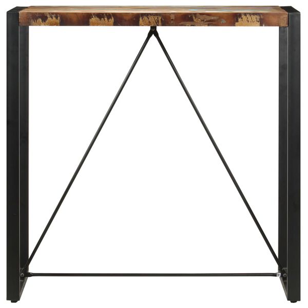 vidaXL Baaripöytä 110x60x110 cm täysi kierrätetty puu