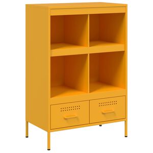 vidaXL Kaappi sinapinkeltainen 68x39x101,5 cm ter&auml;s