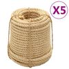 vidaXL Sisalk&ouml;ydet 5 kpl 14 mm 100 m