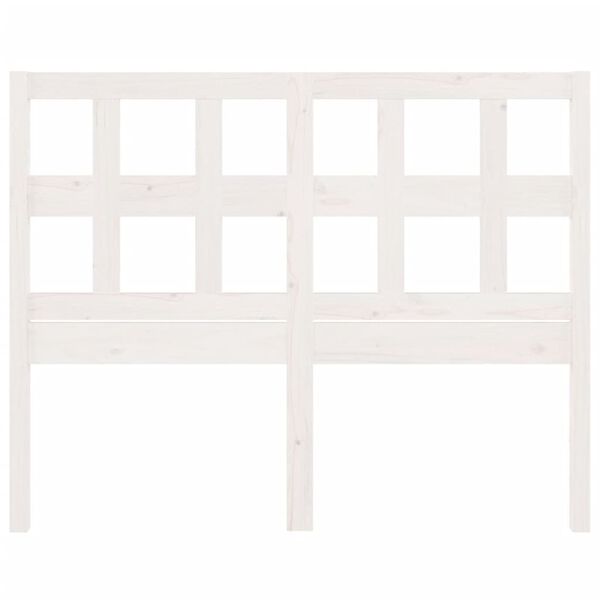 vidaXL Sängynpääty valkoinen 205,5x4x100 cm täysi mänty