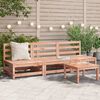 vidaXL Käsinojaton puutarhansohva 3 kpl 70x70x67 cm täysi douglaskuusi
