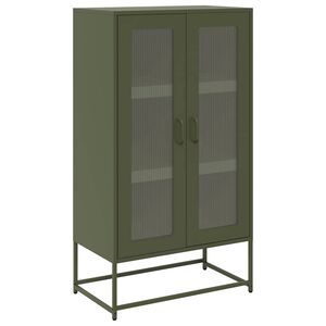 vidaXL Highboard Oliivinvihre&auml; 68x39x123 cm Ter&auml;s