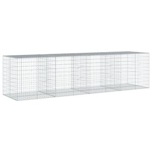 vidaXL Kivikori katolla 400x100x100 cm galvanoitu rauta