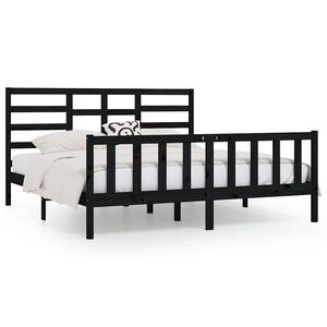 vidaXL S&auml;ngynrunko musta t&auml;ysi m&auml;nty 200 x 200 cm