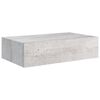 vidaXL Seinälaatikkohyllyt 2 kpl betoninharmaa 40x23,5x10 cm MDF