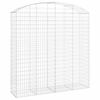 vidaXL Kaareva kivikori 200x50x200/220 cm galvanoitu rauta