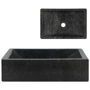 vidaXL Pesuallas 45x30x12 cm marmori korkeakiilto musta