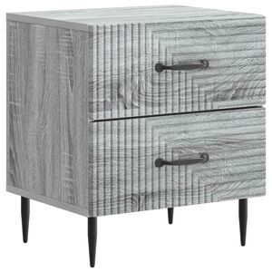 vidaXL Y&ouml;p&ouml;yt&auml;kaappi Harmaa sonoma 43 x 34,5 x 47,5 cm Tekninen puu