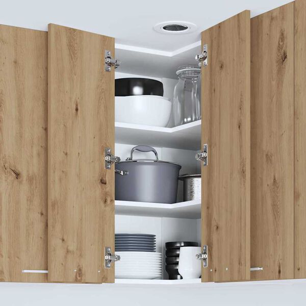 vidaXL Henkarikaappi Artisan tammesta ja valkoisesta 57 x 57 x 80 cm