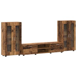 vidaXL TV-tasosetti hyllyll&auml; FLORIN 3 pcs Vanha puu Tekninen puu