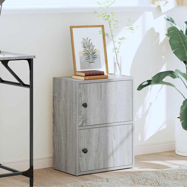 vidaXL Kirjahylly harmaa Sonoma 40x24x52 cm tekninen puu