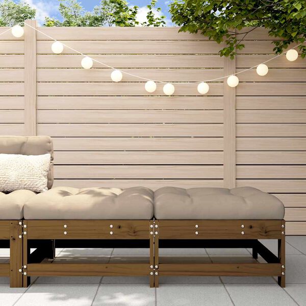 vidaXL Ulkorahi tyynyillä 2 kpl hunajanruskea täysi mänty