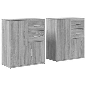 vidaXL Senkit 2 kpl harmaa Sonoma 60x31x70 cm tekninen puu