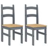 vidaXL Ruokatuolit 2 kpl harmaa 40x46x99 cm t&auml;ysi m&auml;nty