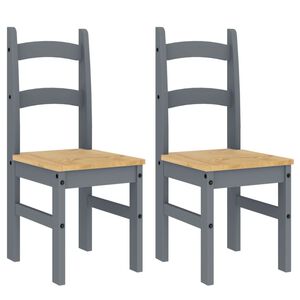 vidaXL Ruokatuolit 2 kpl harmaa 40x46x99 cm t&auml;ysi m&auml;nty