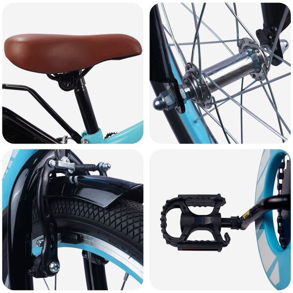 vidaXL Lastenpy&ouml;r&auml; 20 Tuumaa 6-11-vuotiaille Vaaleansininen