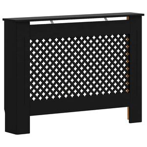 vidaXL L&auml;mp&ouml;patterin suoja musta 112x19x81,5 cm MDF