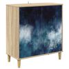vidaXL Sivup&ouml;yt&auml; RAALTE Sonoma 69 x 33 x 75 cm Tekninen puu
